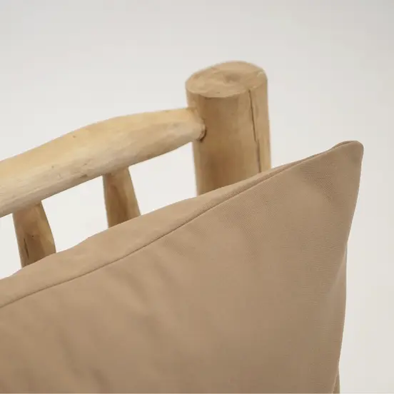 STOEL TEAK NATUREL taupe kussens kussens , Vita, Tuinmeubels.nl