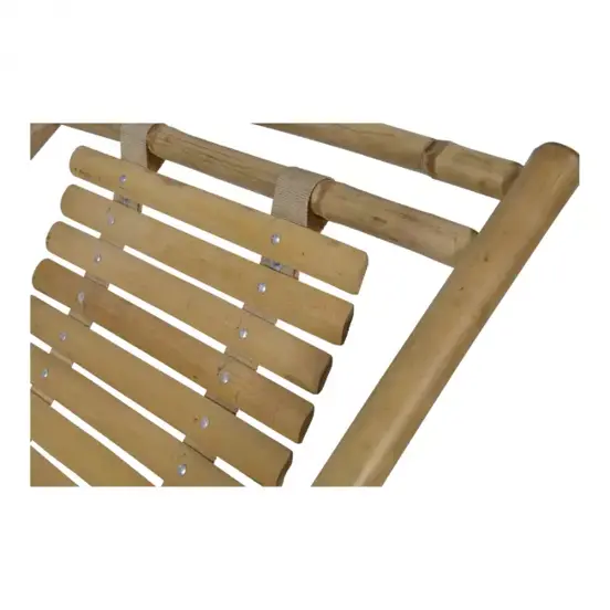Strandstoel bamboe 113x60x75cm lesli living www.tuinmeubels.nl