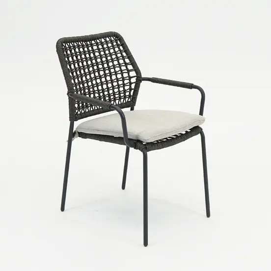 Swifty dining stoel c.black/ TPU grey/ valley sand, Garden impressions, tuinmeubels.nl