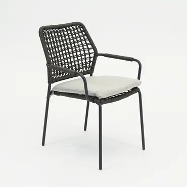 Swifty dining stoel c.black/ TPU grey/ valley sand, Garden impressions, tuinmeubels.nl