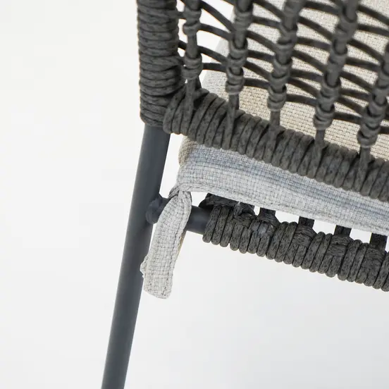 Swifty dining stoel c.black/ TPU grey/ valley sand zitting, Garden impressions, tuinmeubels.nl