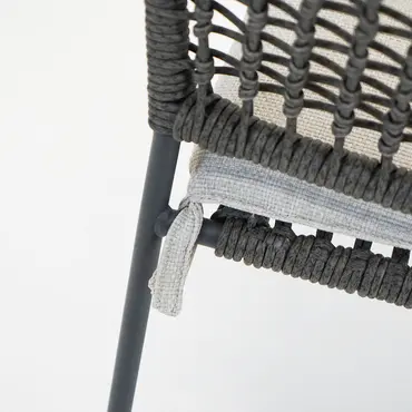 Swifty dining stoel c.black/ TPU grey/ valley sand zitting, Garden impressions, tuinmeubels.nl