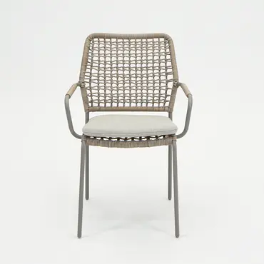 Swifty dining stoel taupe/TPU natural voorkant, Garden impressions, Tuinmeubels.nl