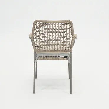 Swifty dining stoel taupe/TPU natural achterkant, Garden impressions, Tuinmeubels.nl