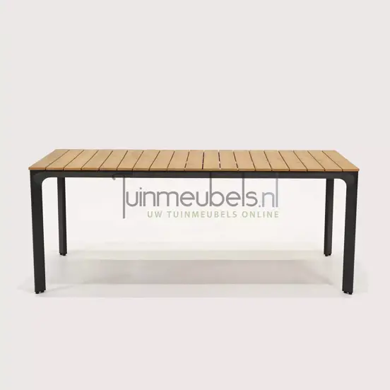 Tafel Arezzo 200x90cm zijkant, Lesli Living, tuinmeubels