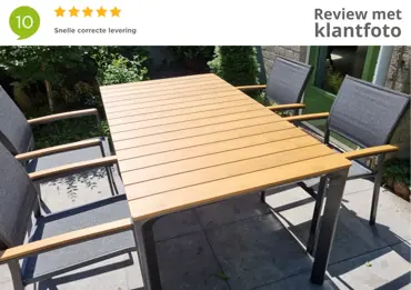 Tuinset arezzo tafel klantfoto