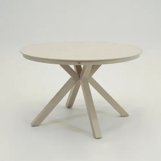 Tafel davos crema 118cm, Lesli Living, Tuinmeubels.nl