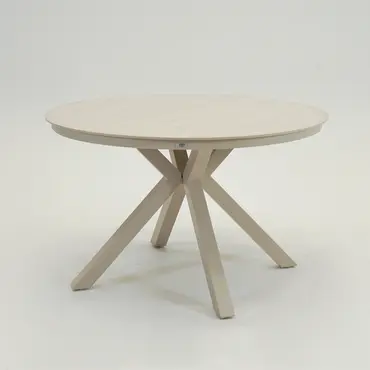 Tafel davos crema 118cm, Lesli Living, Tuinmeubels.nl