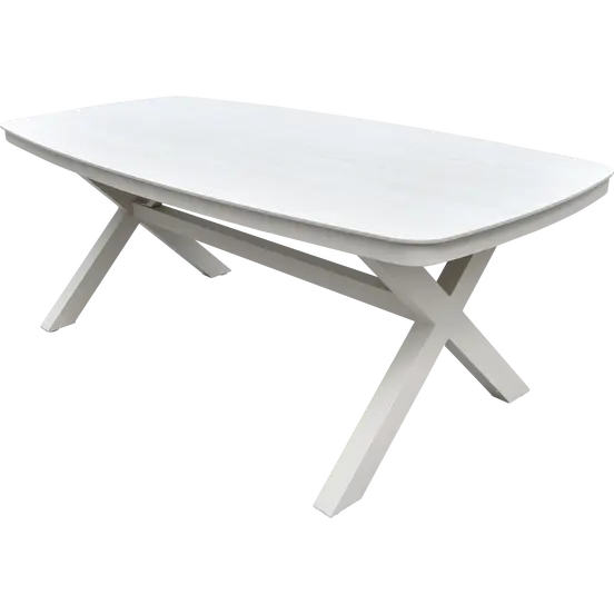 Tafel Davos Crema Deens ovaal 200x100cm schuin, Lesli Living, tuincentrumoutlet.com