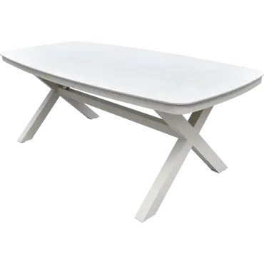 Tafel Davos Crema Deens ovaal 200x100cm schuin, Lesli Living, tuincentrumoutlet.com