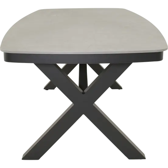 Tafel davos deens ovaal 200x100cm zijkant, Lesli Living, tuinmeubels.nl