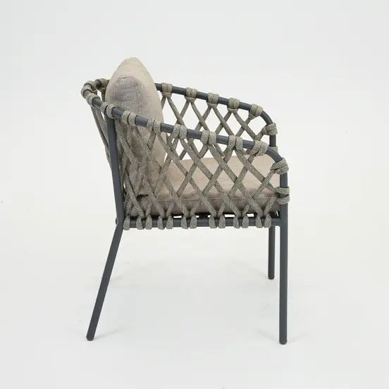 Tanami eetstoel antraciet zij, Vita Tuinmeubelen, Tuinmeubels.nl