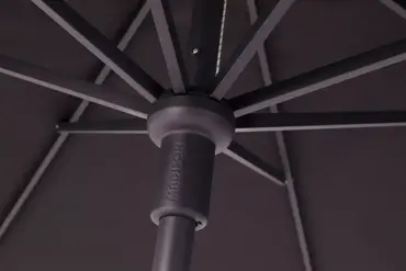 Timor 400cm grijs met verrijdbare 60kg voet parasol detail, Madison, tuinmeubels