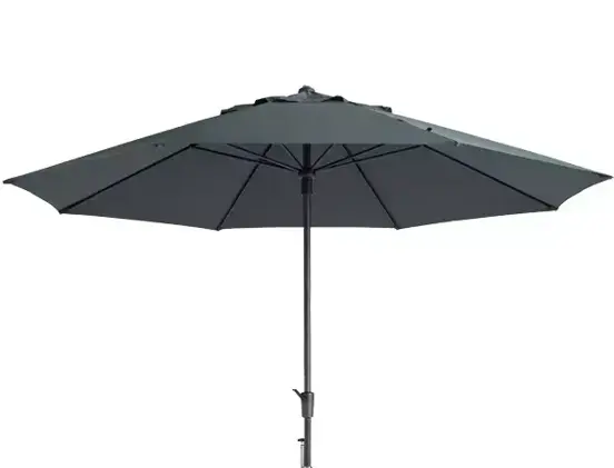 Timor 400cm grijs met verrijdbare 60kg voet parasol, Madison, tuinmeubels