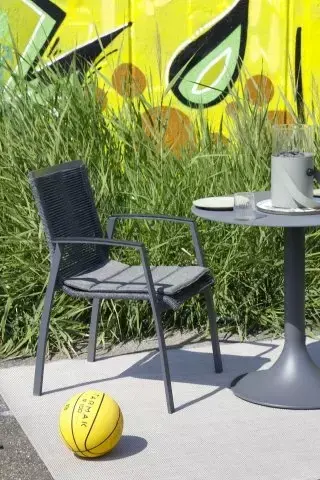 Torino dining stoel rope antraciet www.tuinmeubels.nl