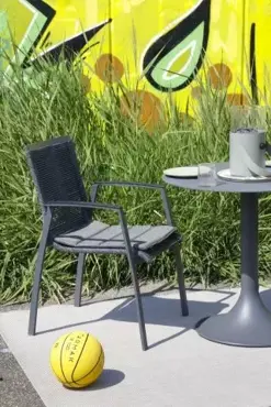 Torino dining stoel rope antraciet www.tuinmeubels.nl