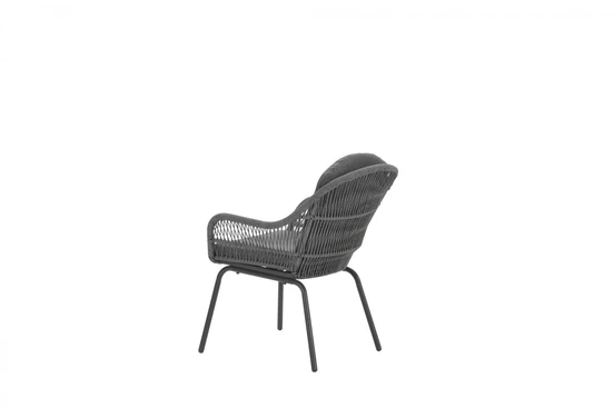 Triton dining stoel zwart grijs achterkant, Garden Impressions, tuinmeubels.nl