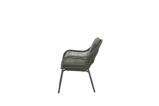 Triton dining stoel zwart groen zijkant, Garden Impressions, tuinmeubels.nl