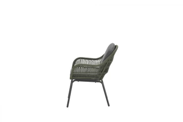 Triton dining stoel zwart groen zijkant, Garden Impressions, tuinmeubels.nl