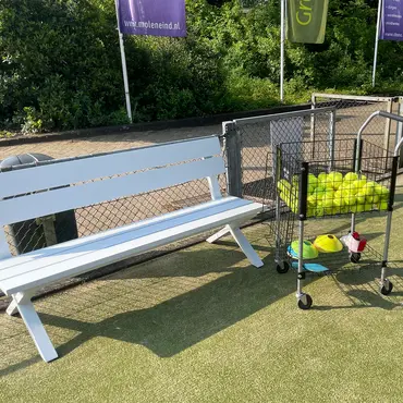 Tuinbank Crossway alu L160 cm wit mat - afbeelding 7