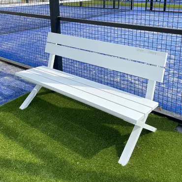 Tuinbank Crossway alu L160 cm wit mat - afbeelding 8