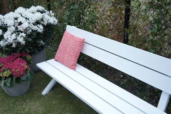 Tuinbank Crossway alu L160 cm wit mat sfeer, Vita, Tuinmeubels.nl