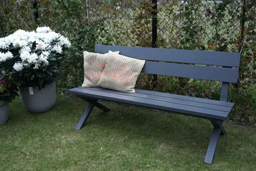 Tuinbank Crossway alu L160cm antraciet sfeer, Vita, tuinmeubels