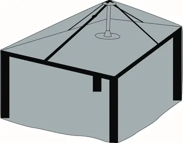 Tuinmeubelhoessteun 330x50cm zwart, Eurotrail hoezen, tuinmeubels.nl