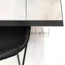 Tuinset Athena zwart met Castilla negro kruispoot 240cm tafel - afbeelding 5