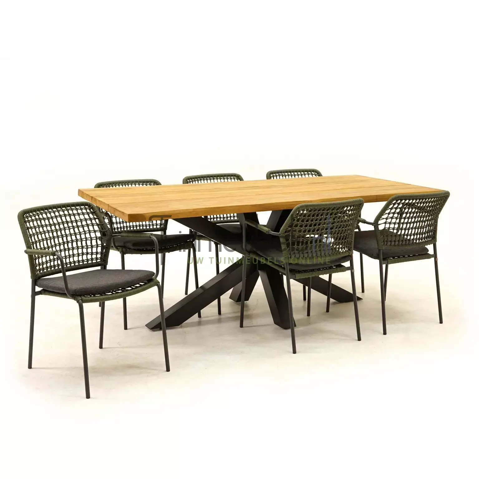 Tuinset Barista Green met Spectral 200cm tafel