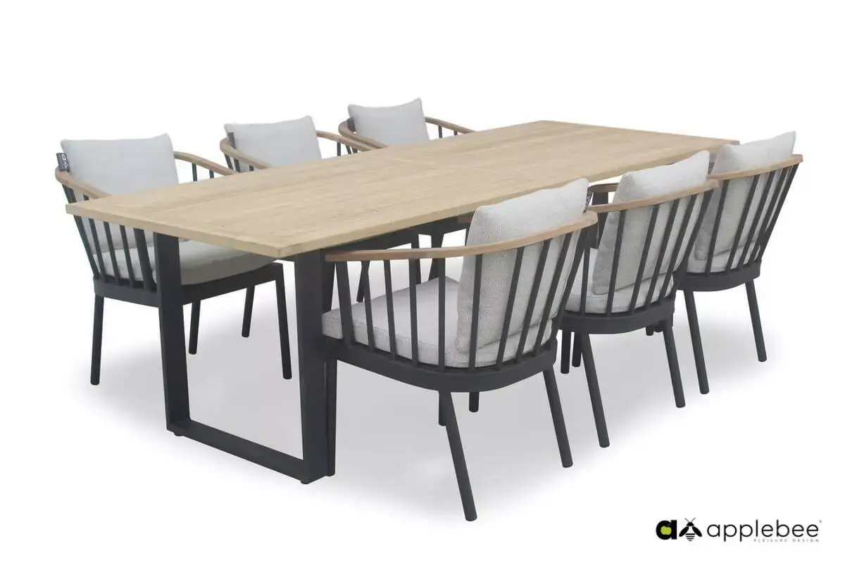 registreren Schuldig Buik Tuinset Condor 190 cm (incl. 4 stoelen) - Tuinmeubels.nl