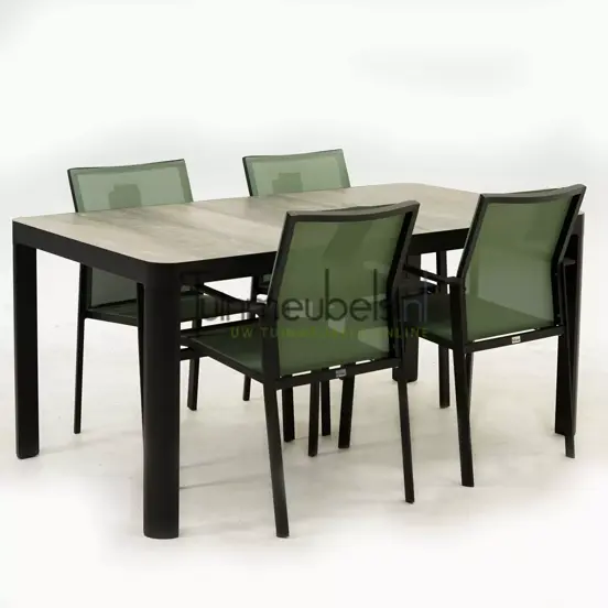 Tuinset Delia amandel met Castilla 160cm tafel - afbeelding 2