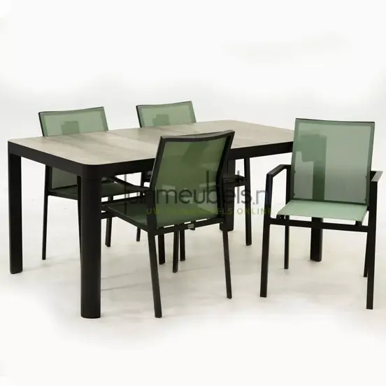 Tuinset Delia amandel met Castilla 160cm tafel - afbeelding 3