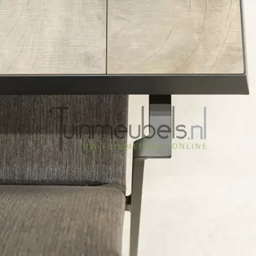 Tuinset Fardau met Castilla negro kruispoot 240cm tafel - afbeelding 5