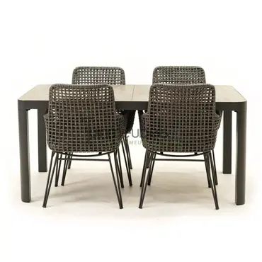 Tuinset Opera met Castilla Negro 160cm tafel www.tuinmeubels.nl