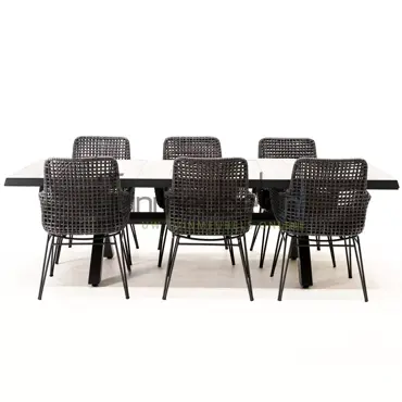 Tuinset Opera met Castilla negro kruispoot 240cm tafel - afbeelding 4