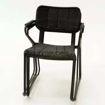 Tuinset Swing Zwart met Castilla 160cm Tafel - afbeelding 5