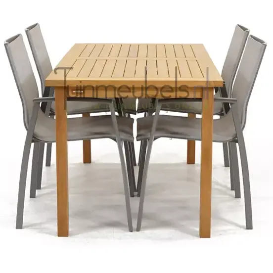 Tuinset Torino stapelbaar met Neva tafel 144 cm, tuinmeubels.nl, foto 3