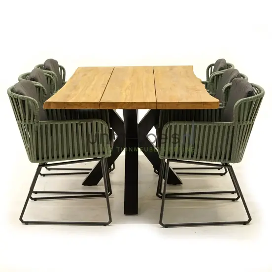 Tuinset Vitali green met Spectral 200cm tafel van 4 Seasons Outdoor - afbeelding 4