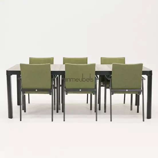 Tuinstoel Anzio dining Forest Green met Castilla negro 220 x 100 cm, tuinmeubels.nl, foto 2