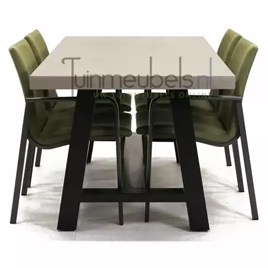 Tuinstoel Anzio dining forest green met Cento tafel 180 cm, tuinmeubels.nl, foto 3