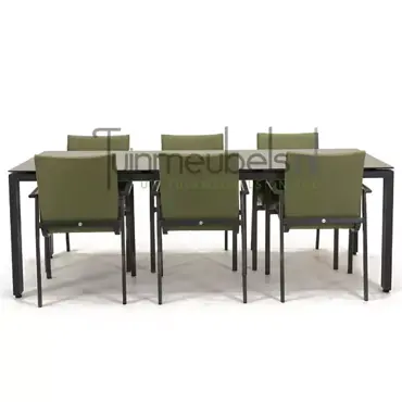 Tuinstoel Anzio dining Forest green met GOA HPL 220 cm donker grijs, tuinmeubels.nl, foto 2