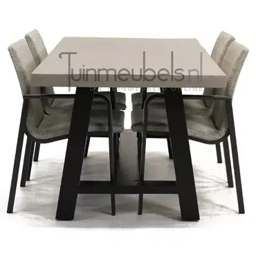 Tuinstoel Anzio dining soft grey met Cento tafel 180 cm, tuinmeubels.nl, foto 3