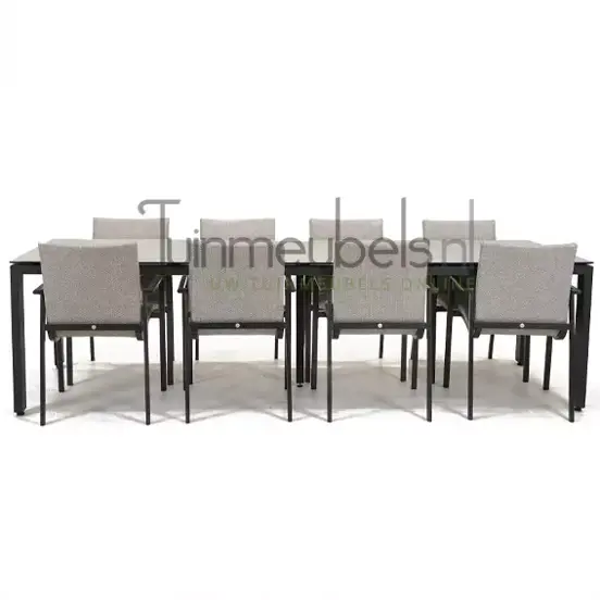 Tuinstoel Anzio dining Soft grey met GOA HPL 280 cm licht grijs, tuinmeubels.nl, foto 2