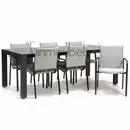 Tuinstoel Anzio soft grey 6 stoelen met rialto aluminium tafel 213 x 269 cm, tuinmeubels.nl, foto 1