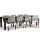 Tuinstoel Anzio soft grey 8 stoelen met rialto aluminium tafel 213 x 269 cm, tuinmeubels.nl, foto 1