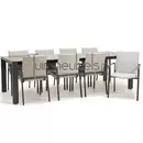 Tuinstoel Anzio soft grey 8 stoelen met rialto aluminium tafel 262 x 329 cm, tuinmeubels.nl, foto 1