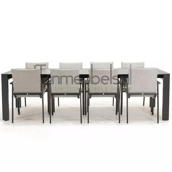 Tuinstoel Anzio soft grey 8 stoelen met rialto aluminium tafel 262 x 329 cm, tuinmeubels.nl, foto 2