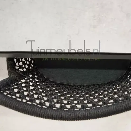 Tuinstoel Athena dining knotted met GOA HPL 160 licht grijs, tuinmeubels.nl, foto 4