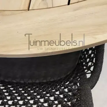 Tuinstoel Athena dining knotted met Louvre 160 cm teaktafel, tuinmeubels.nl, foto 2